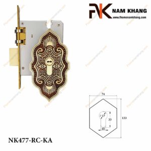 Khóa âm lắp với tay nắm cửa NK477-RC-KA (Màu Đồng Vàng)