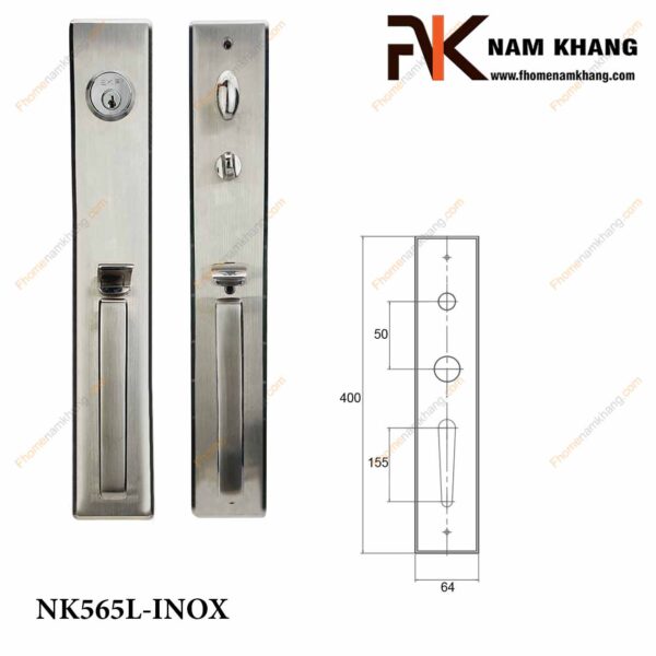 Khóa cửa thân mỹ NK565L-INOX (Màu Inox)