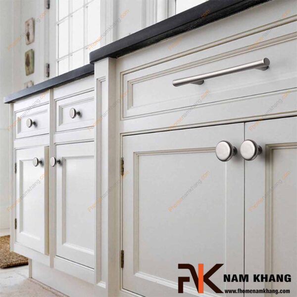 Núm cửa tủ tròn màu ghi xám NK211-G