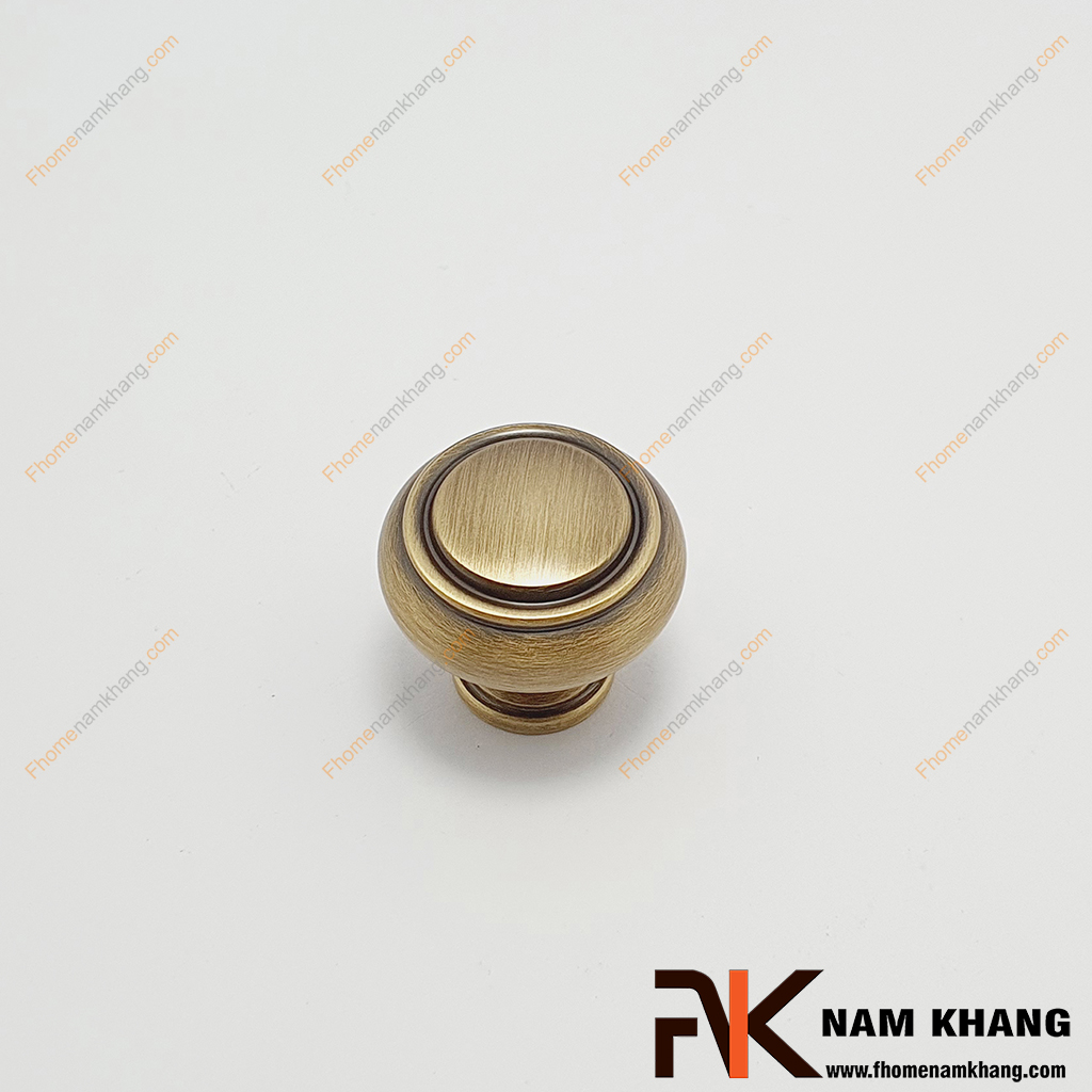 Núm cửa tủ tròn đồng cổ NK522D-DC-FHOMENAMKHANG