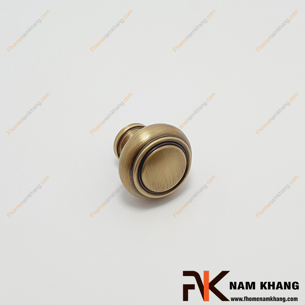 Núm cửa tủ tròn đồng cổ NK522D-DC-FHOMENAMKHANG