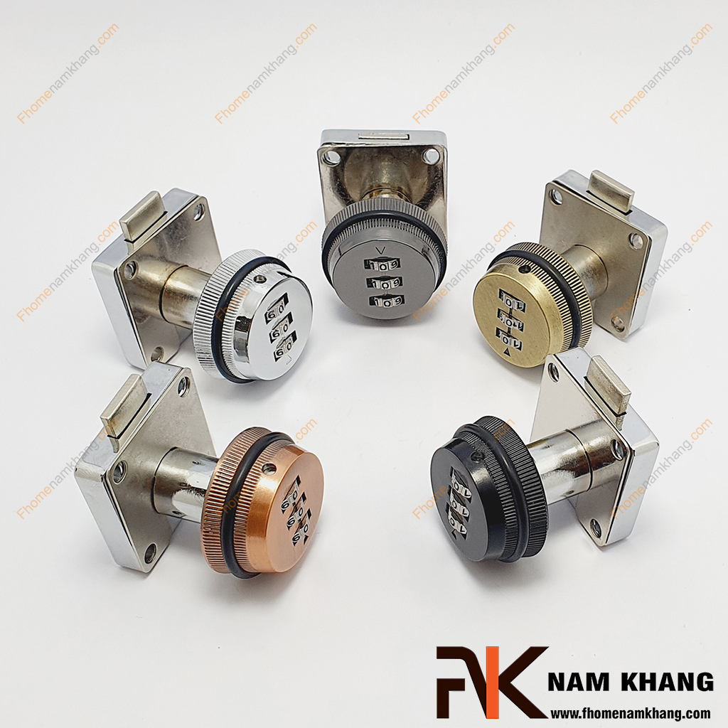 Khóa số cửa tủ màu bạc NK714KS-16B FHOMENAMKHANG