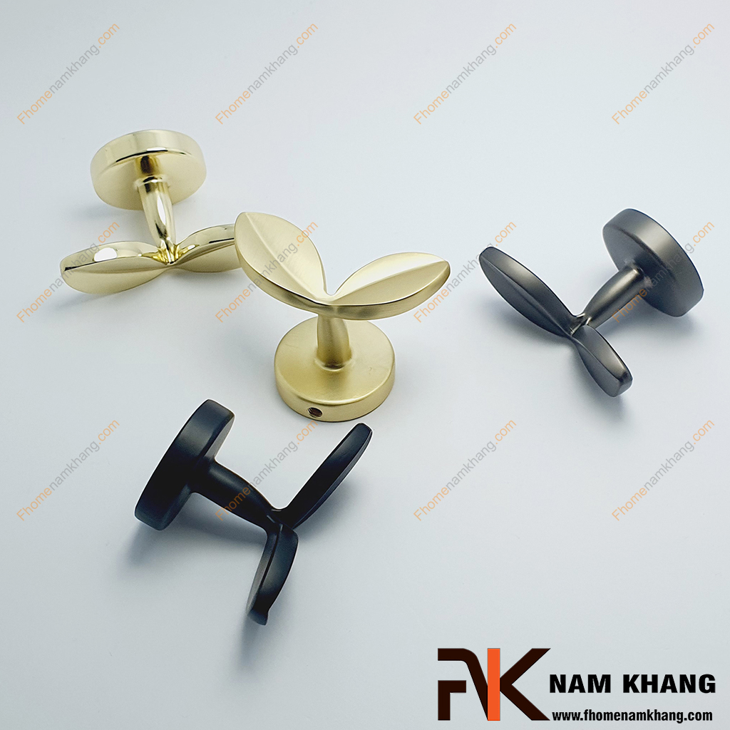 Móc treo tường cao cấp hình lá màu xám NK124HL-X FHOMENAMKHANG