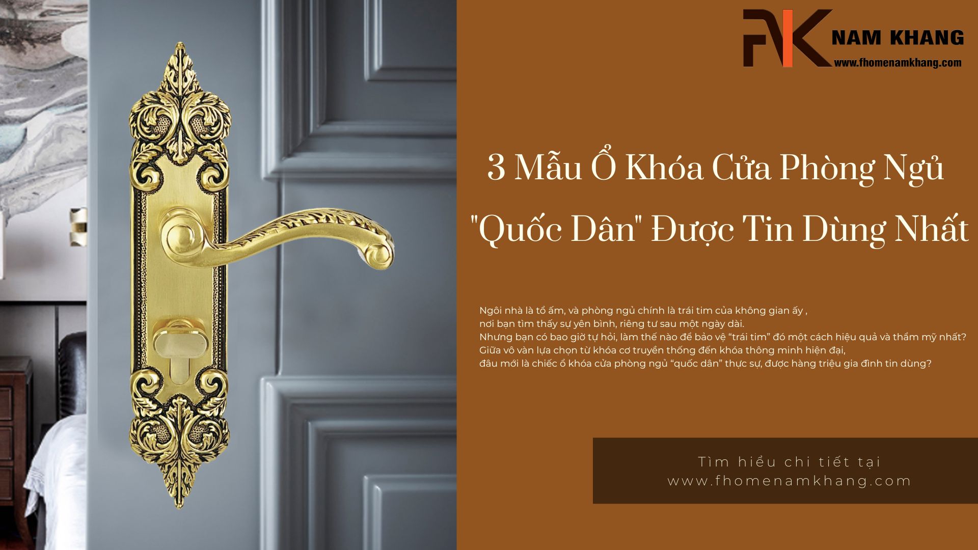 3 Mẫu Ổ Khóa Cửa Phòng Ngủ "Quốc Dân" Được Tin Dùng Nhất