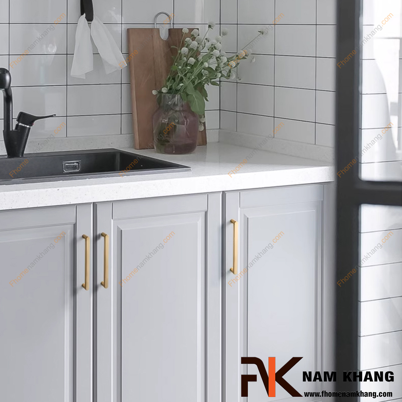Các loại tay nắm tủ bếp chung cư phổ biến hiện nay