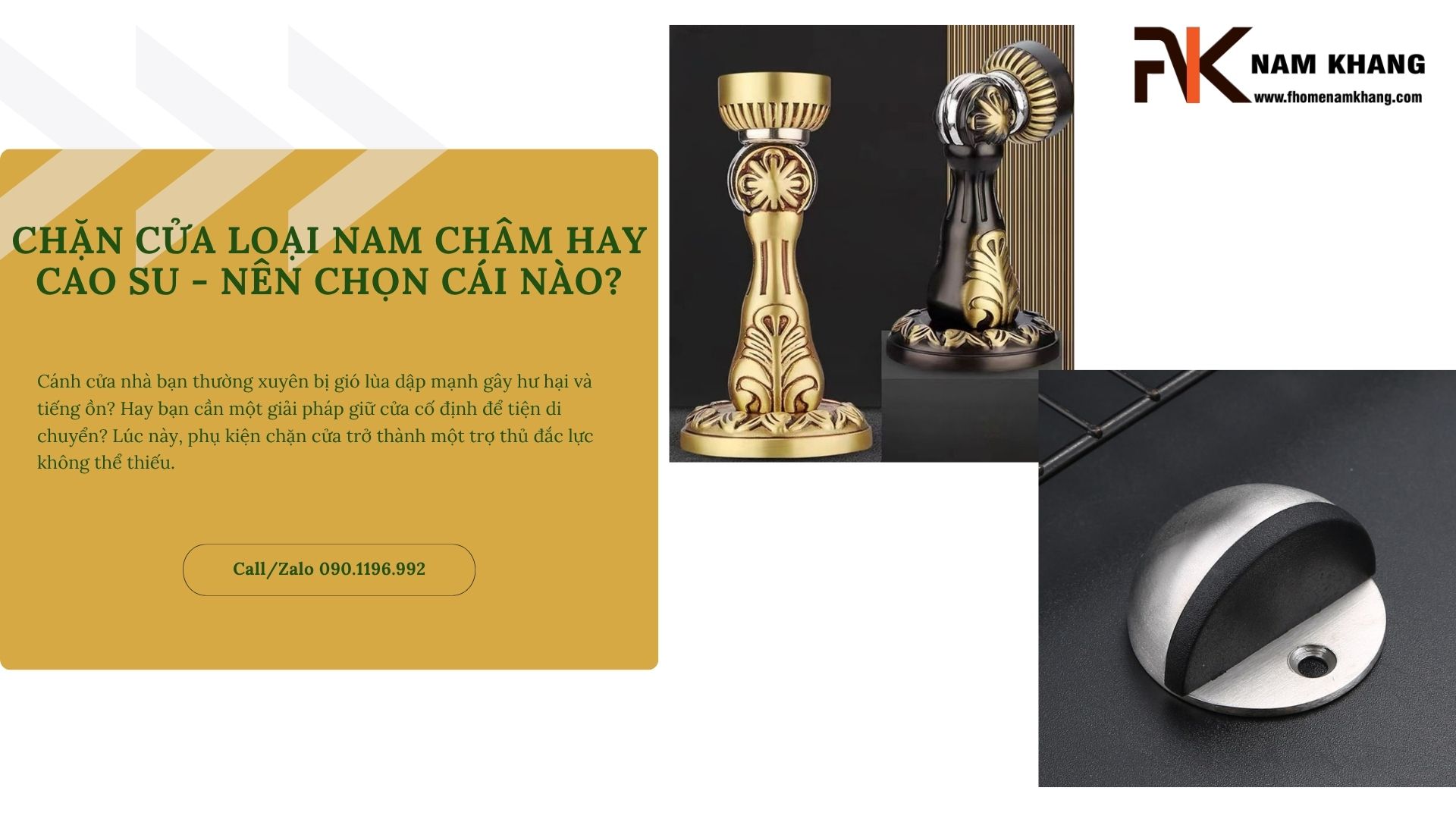 Chặn cửa loại nam châm hay cao su - nên chọn cái nào?