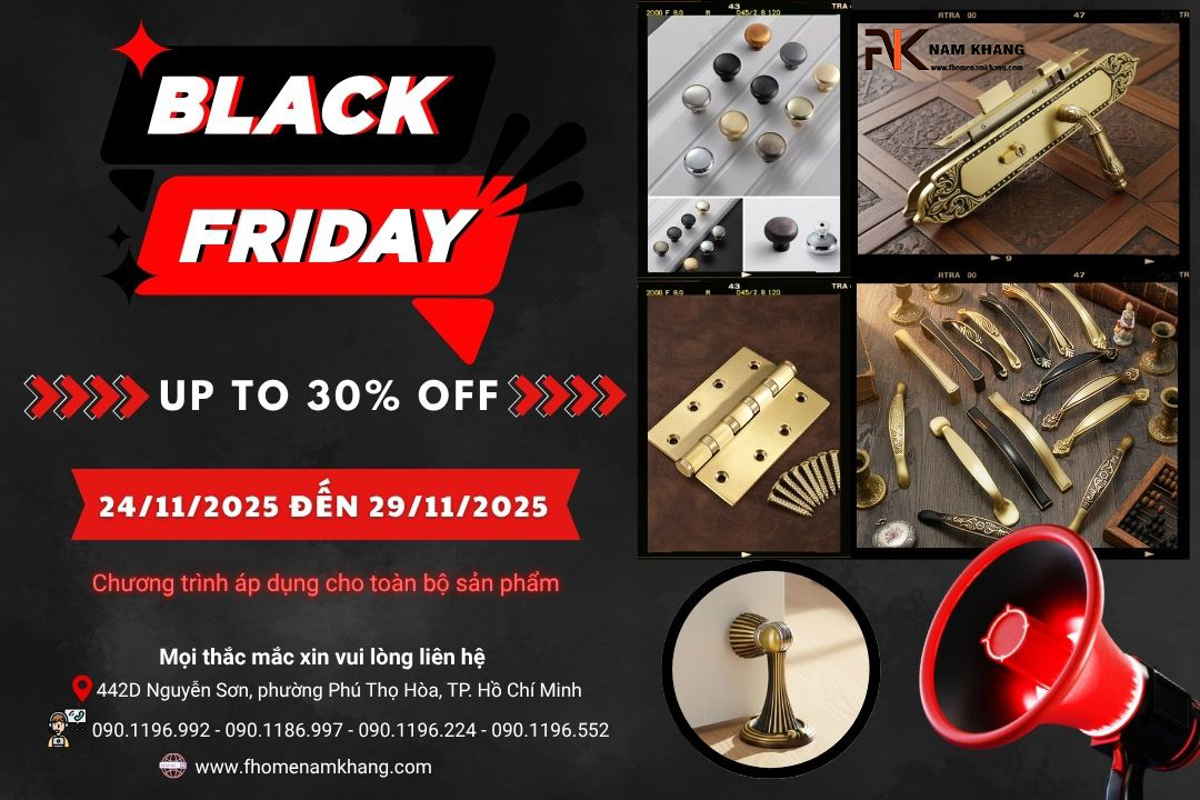 Black friday 2025 tay nắm cửa tủ khóa cửa bản lề cửa FHOMENAMKHANG