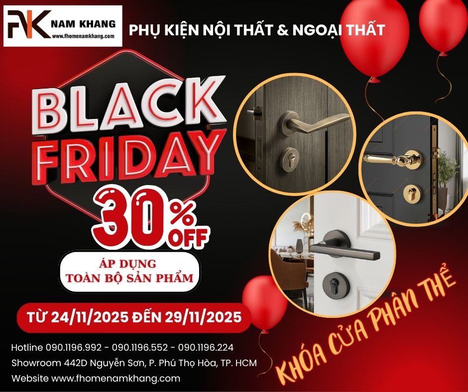 Black friday 2025 tay nắm cửa tủ khóa cửa bản lề cửa FHOMENAMKHANG