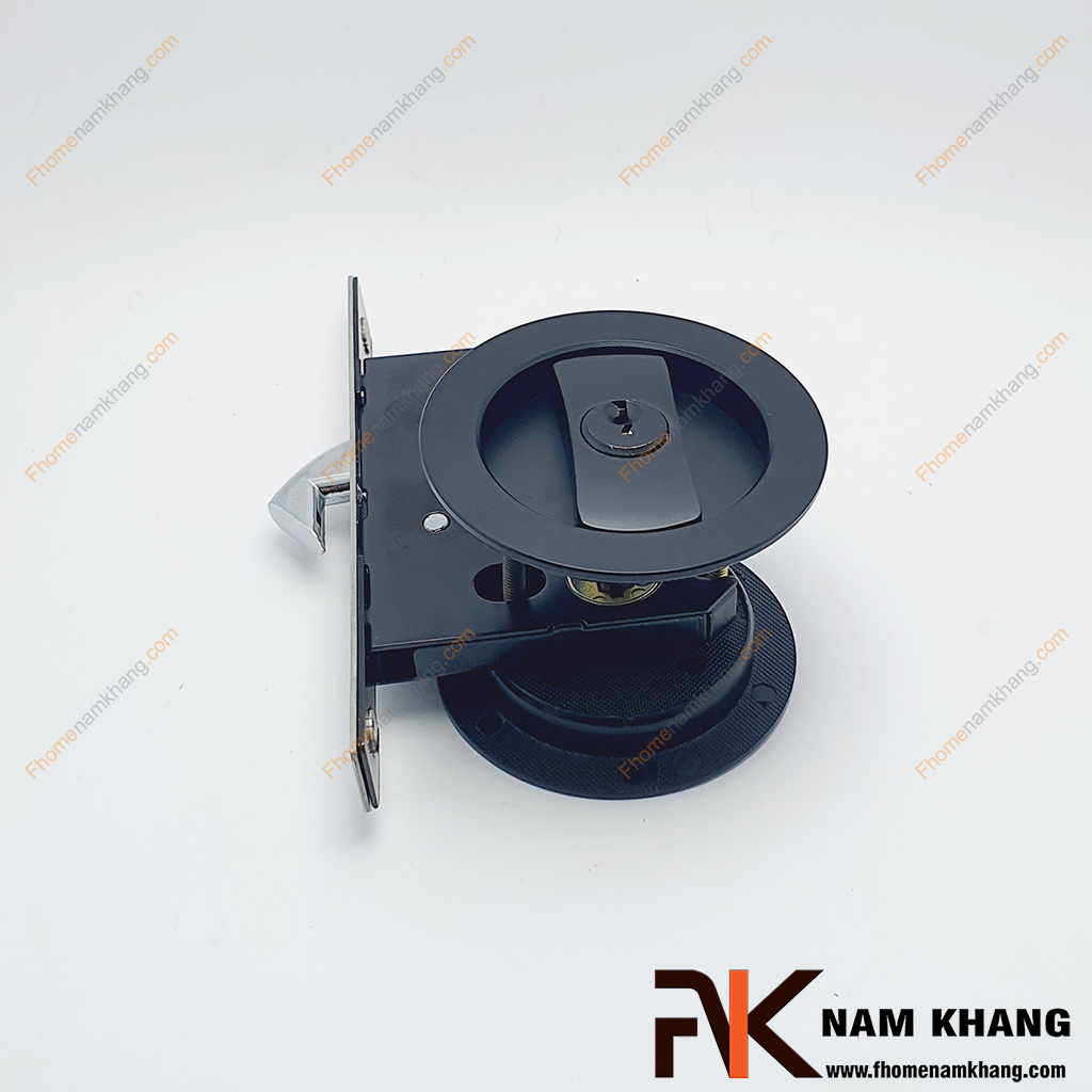 Khóa cửa lùa trơn sử dụng chìa màu đen NK567-DC Khóa âm cửa lùa màu đen NK567-DC FHOMENAMKHANG