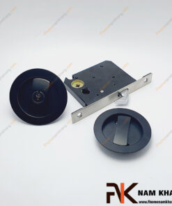 Khóa cửa lùa trơn sử dụng chìa màu đen NK567-DC Khóa âm cửa lùa màu đen NK567-DC FHOMENAMKHANG