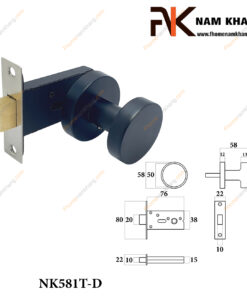 Khóa chốt bí mật màu đen NK581T-D