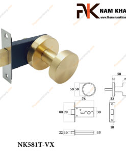 Khóa chốt cửa bí mật màu vàng NK581T-VX-FHOMENAMKHANG