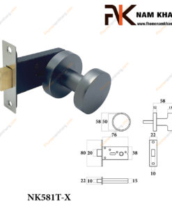 Khóa chốt cửa bí mật màu xám NK581T-X-FHOMENAMKHANG