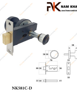 Khóa cửa bí mật màu đen NK581C-D FHOMENAMKHANG
