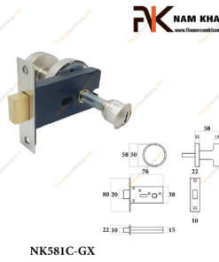 Khóa cửa bí mật màu ghi xước NK581C-GX-FHOMENAMKHANG