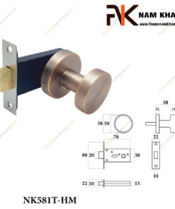 Khóa cửa bí mật màu hồng mờ NK581T-HM FHOMENAMKHANG