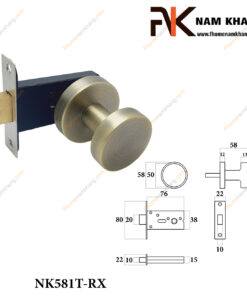 Khóa chốt cửa bí mật màu xanh rêu NK581T-RX-FHOMENAMKH