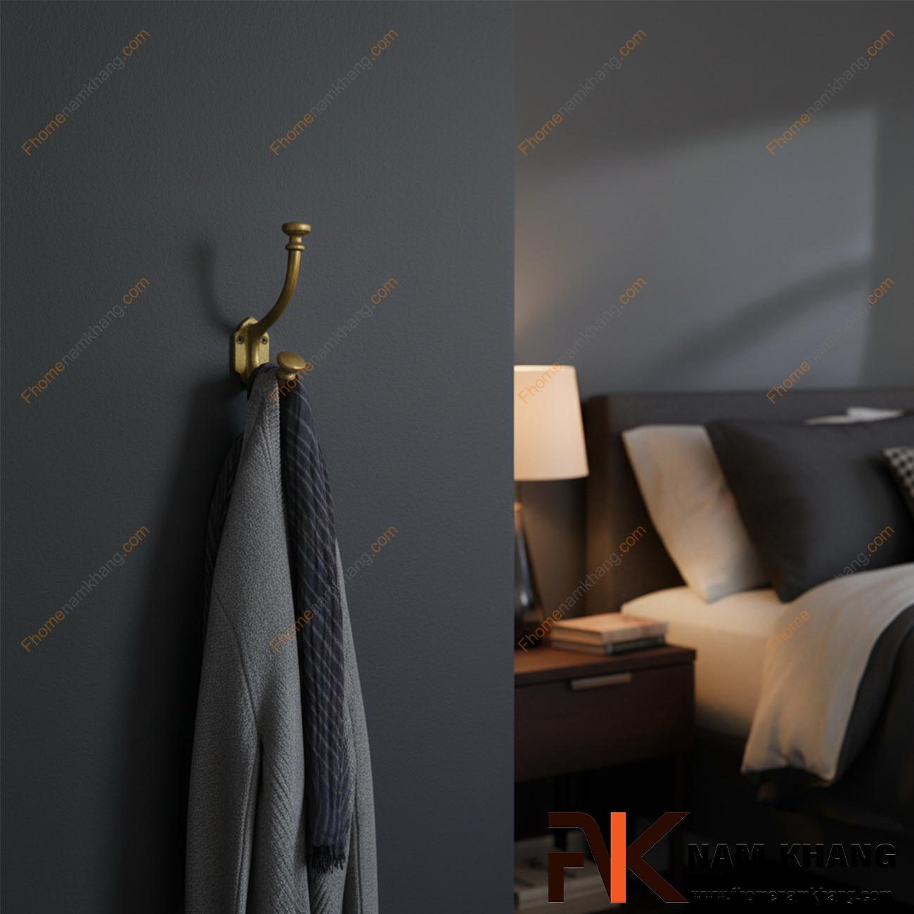 Móc treo đồ cho phòng ngủ: Treo quần áo nặng vẫn gọn gàng