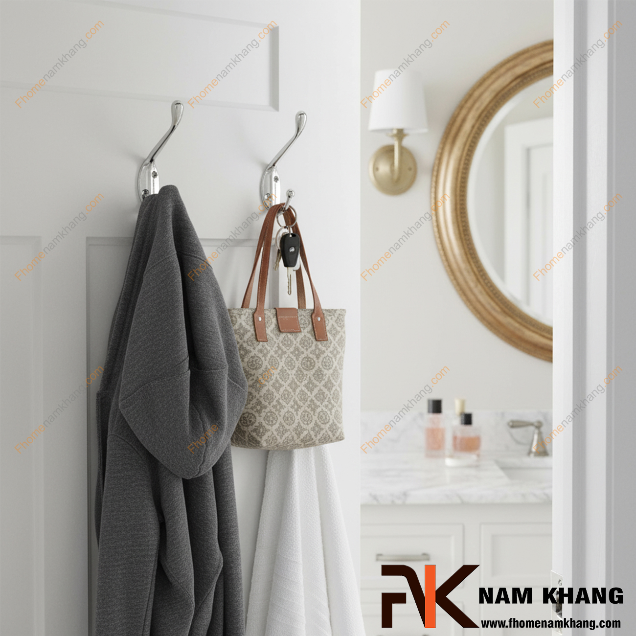 Móc treo đồ cho phòng ngủ: Treo quần áo nặng vẫn gọn gàng