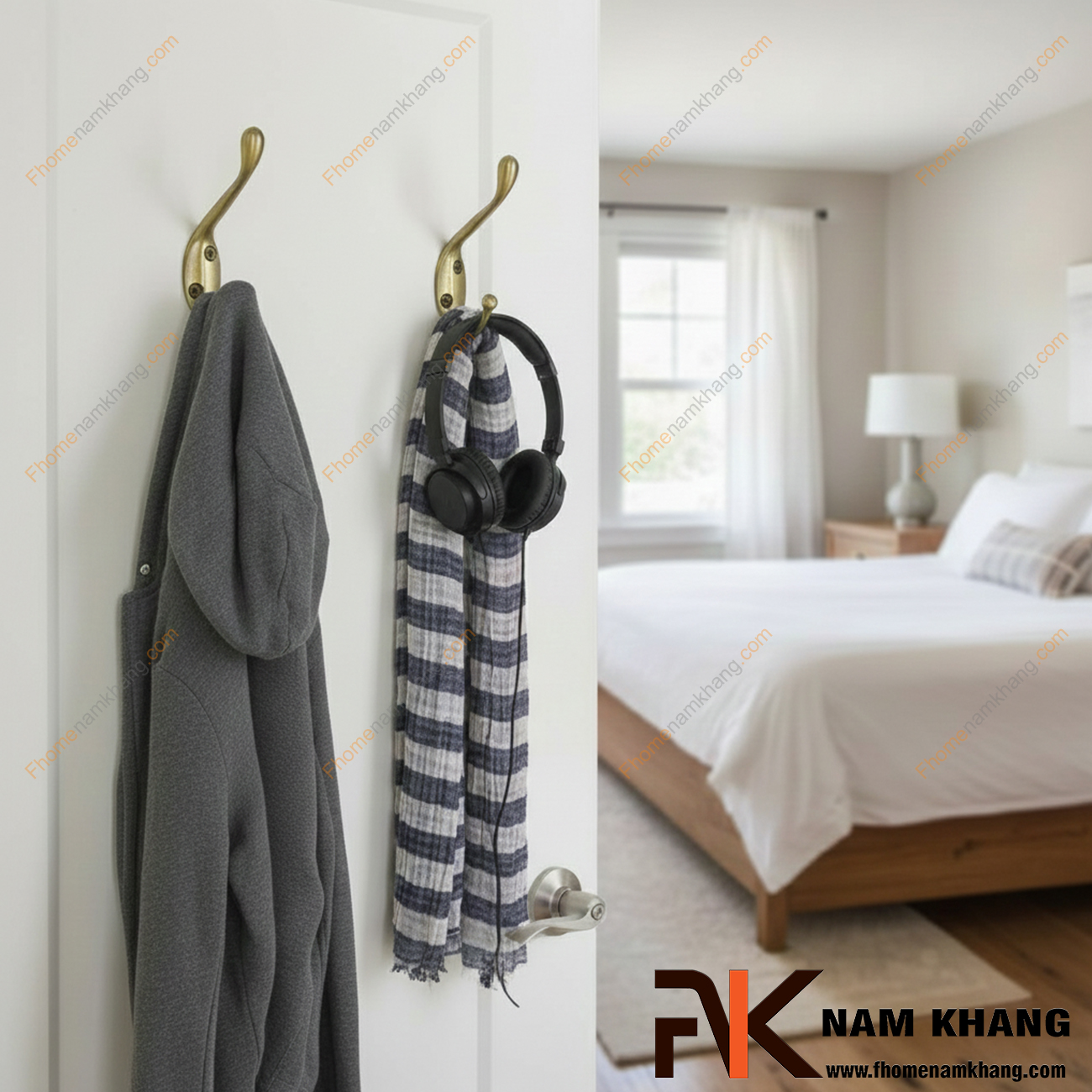 Móc treo đồ cho phòng ngủ: Treo quần áo nặng vẫn gọn gàng