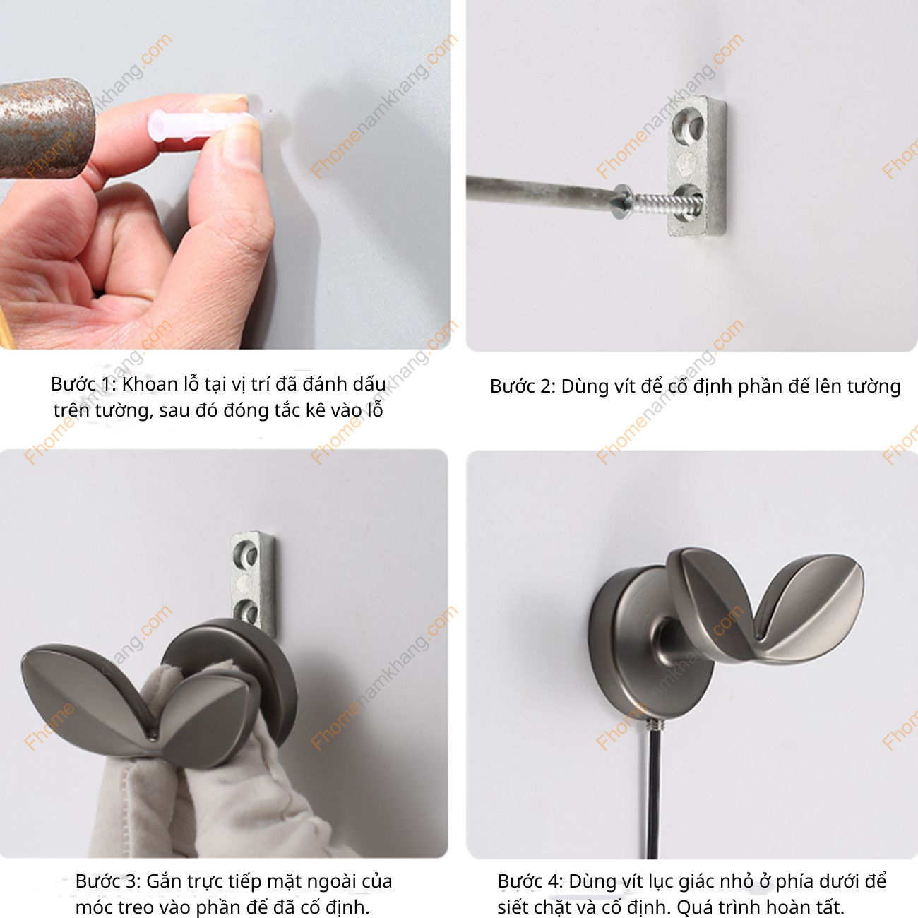 Móc treo đồ cố định cho nhà tắm: Giải pháp chống rơi, chống rỉ lâu dài