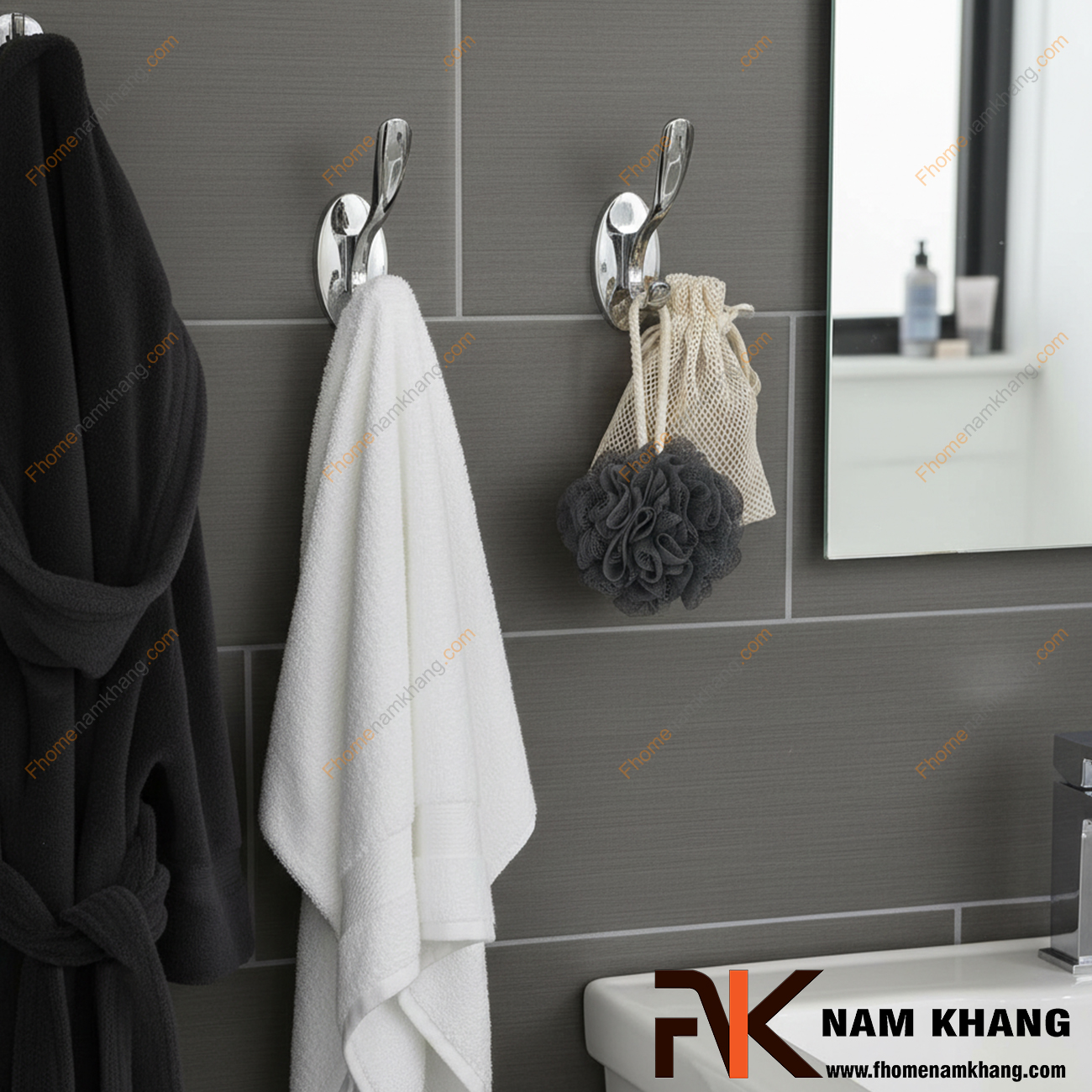 Móc treo đồ cố định cho nhà tắm: Giải pháp chống rơi, chống rỉ lâu dài