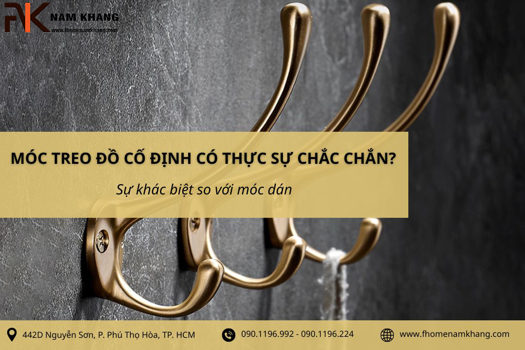 Móc treo đồ cố định có thực sự chắc chắn? Sự khác biệt so với móc dán