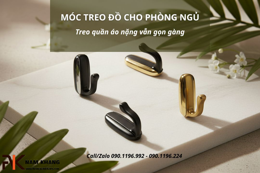 Móc treo đồ cho phòng ngủ: Treo quần áo nặng vẫn gọn gàng