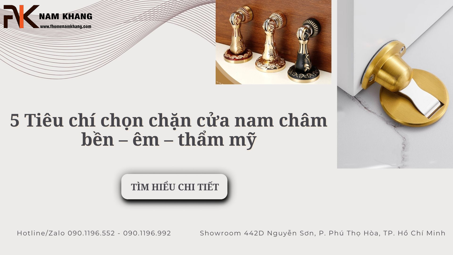5 tiêu chí chọn chặn cửa nam châm bền – êm – thẩm mỹ
