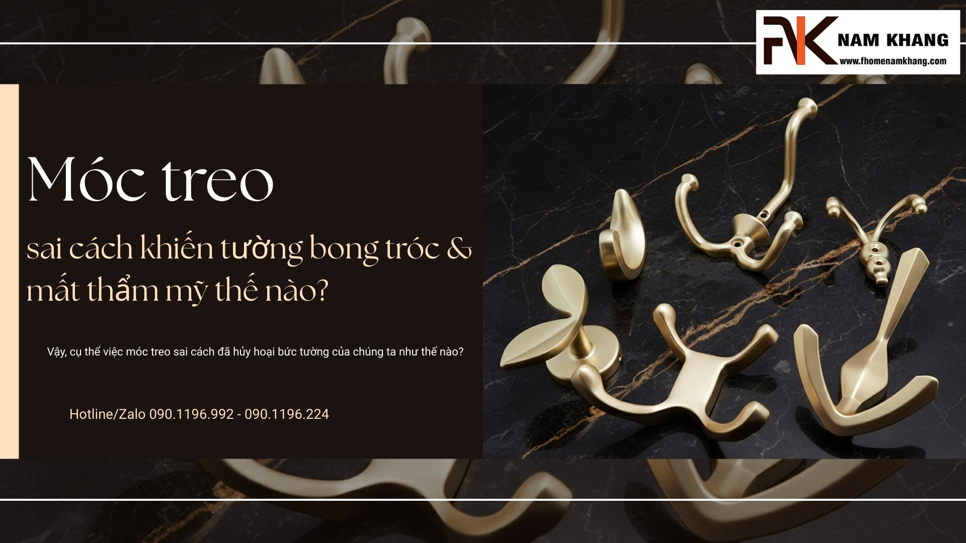 Móc treo sai cách khiến tường bong tróc và mất thẩm mỹ thế nào?