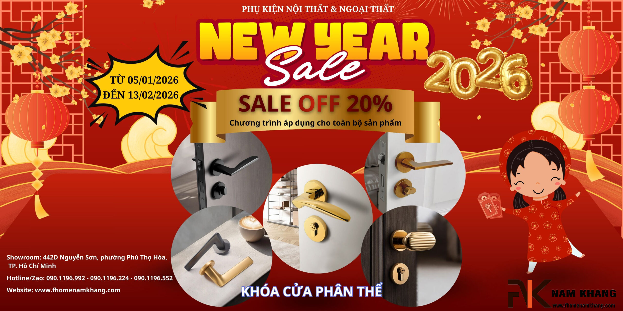 SALE TET 2026 TAY NẮM CỬA TỦ KHÓA CỦA FHOMENAMKHANG