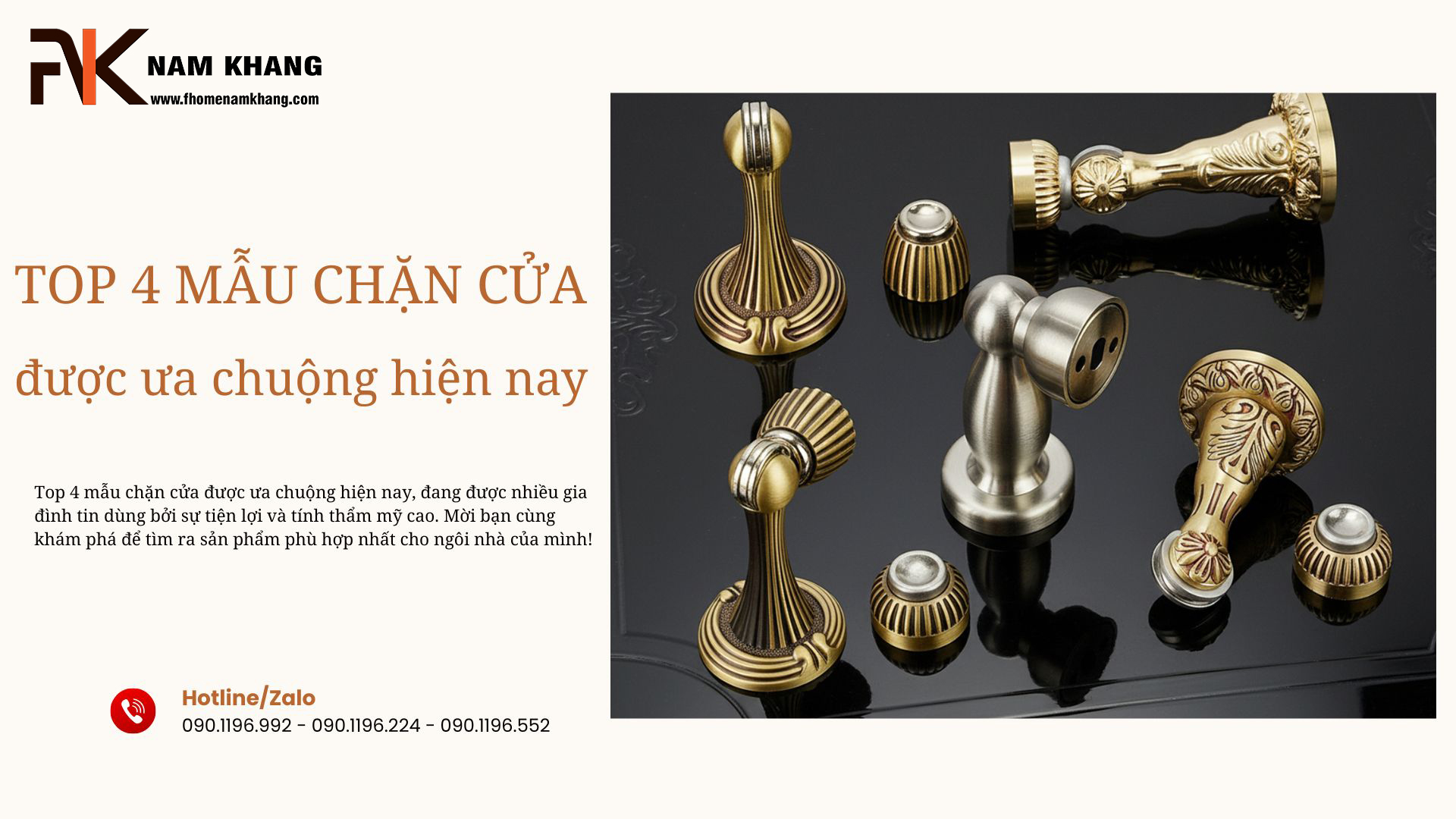 Top 4 mẫu chặn cửa được ưa chuộng hiện nay