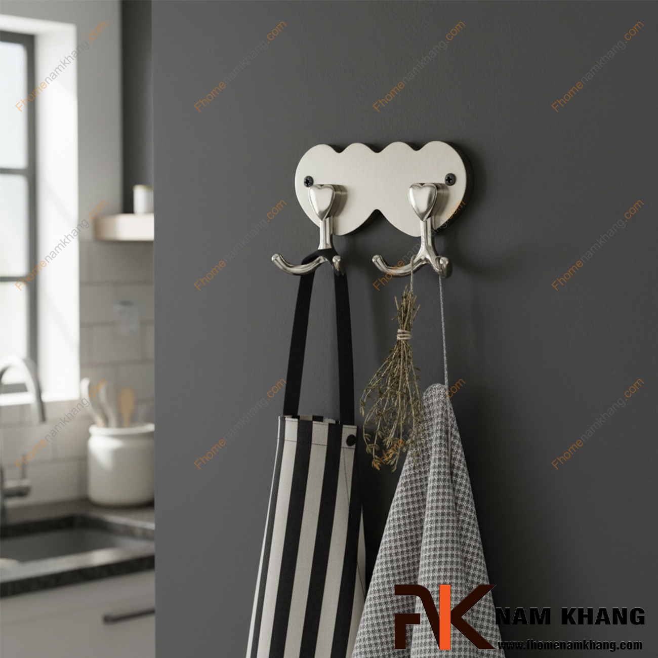 15 Mẫu móc treo tường decor gắn cố định đẹp, hiện đại 2026