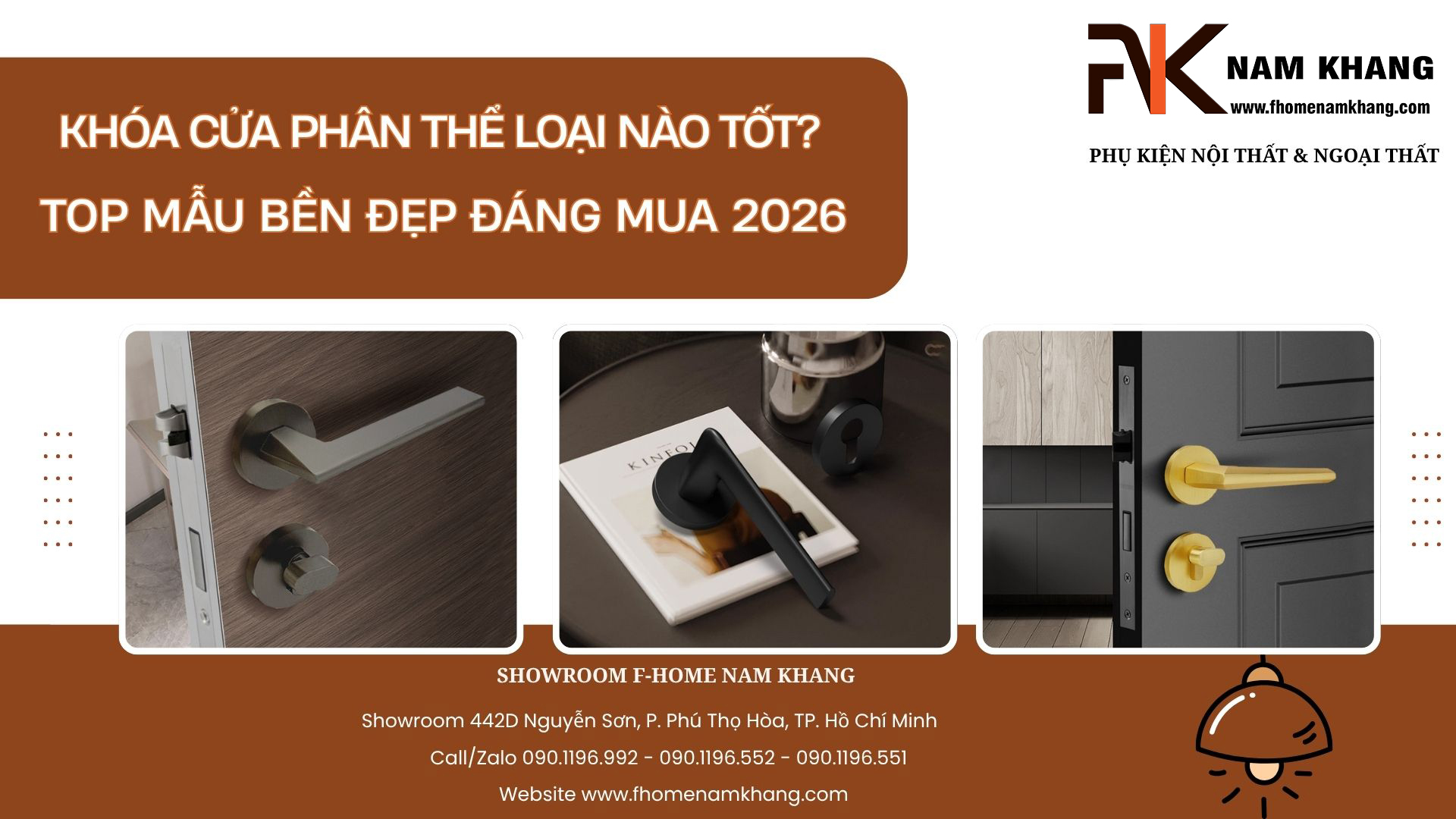 Khóa cửa phân thể loại nào tốt? Top mẫu bền đẹp đáng mua 2026