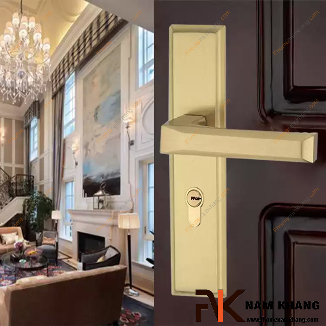 Khóa cửa phòng ngủ phân thể là gì? Có gì khác khóa tay nắm liền?