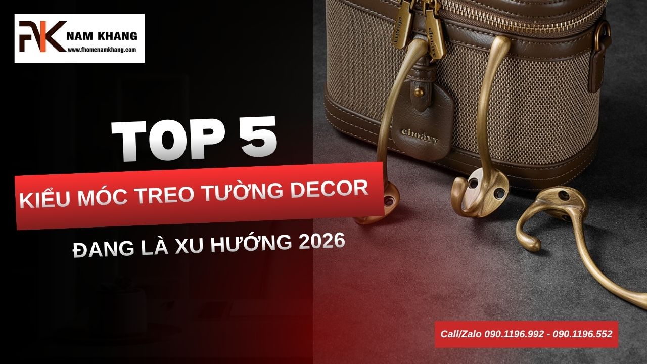 TOP 5 kiểu móc treo tường decor đang là xu hướng 2026