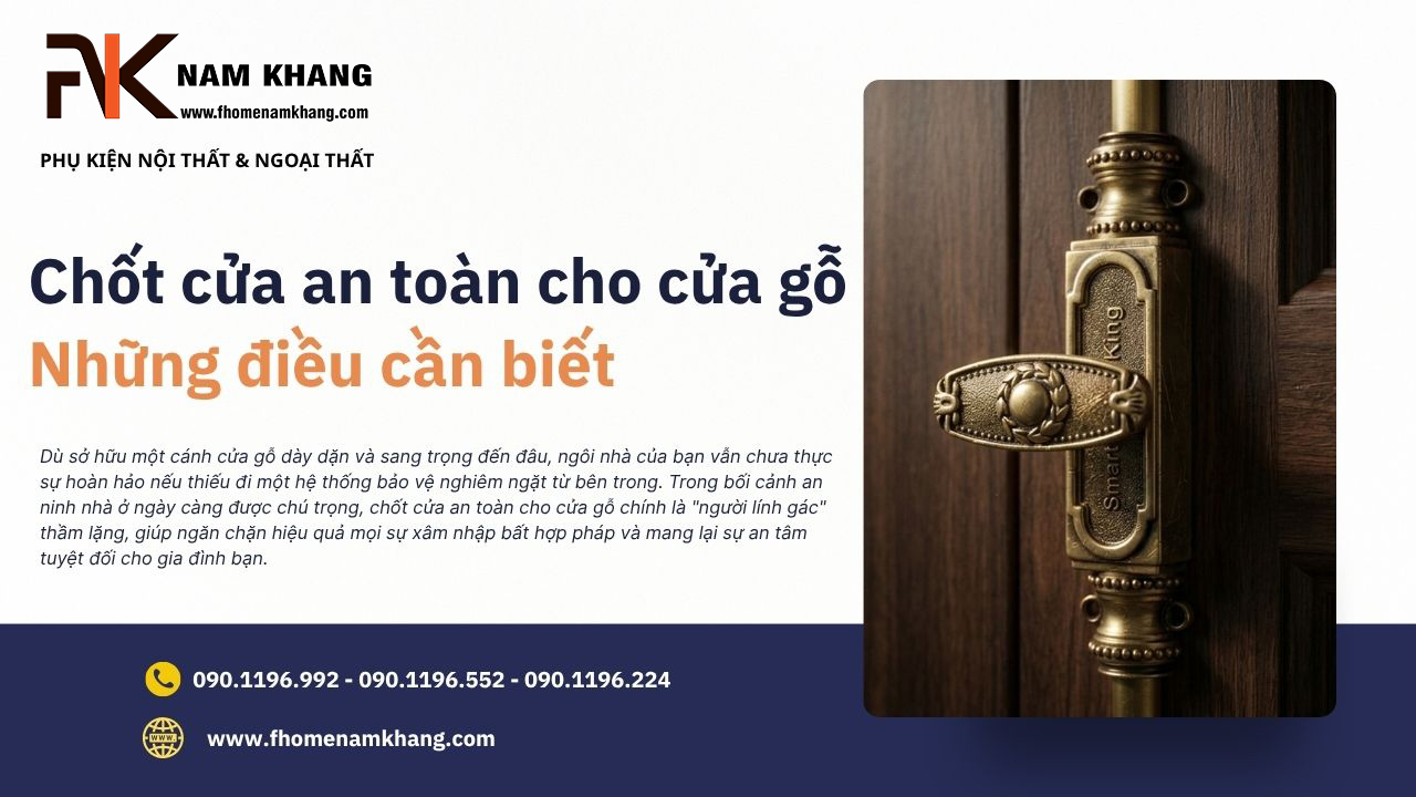 Chốt cửa an toàn cho cửa gỗ: Những điều cần biết