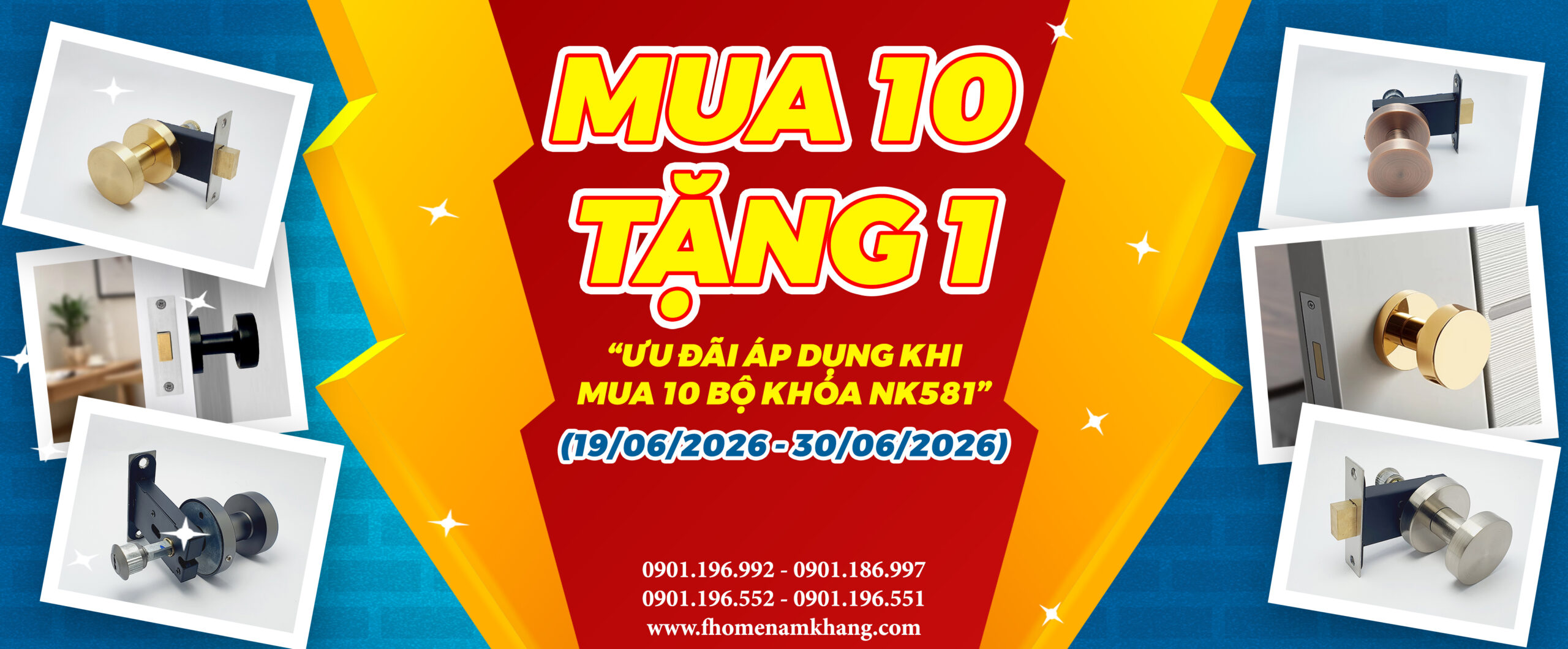 Combo sale tay nắm cửa tủ khóa cửa FHOMENAMKHANG