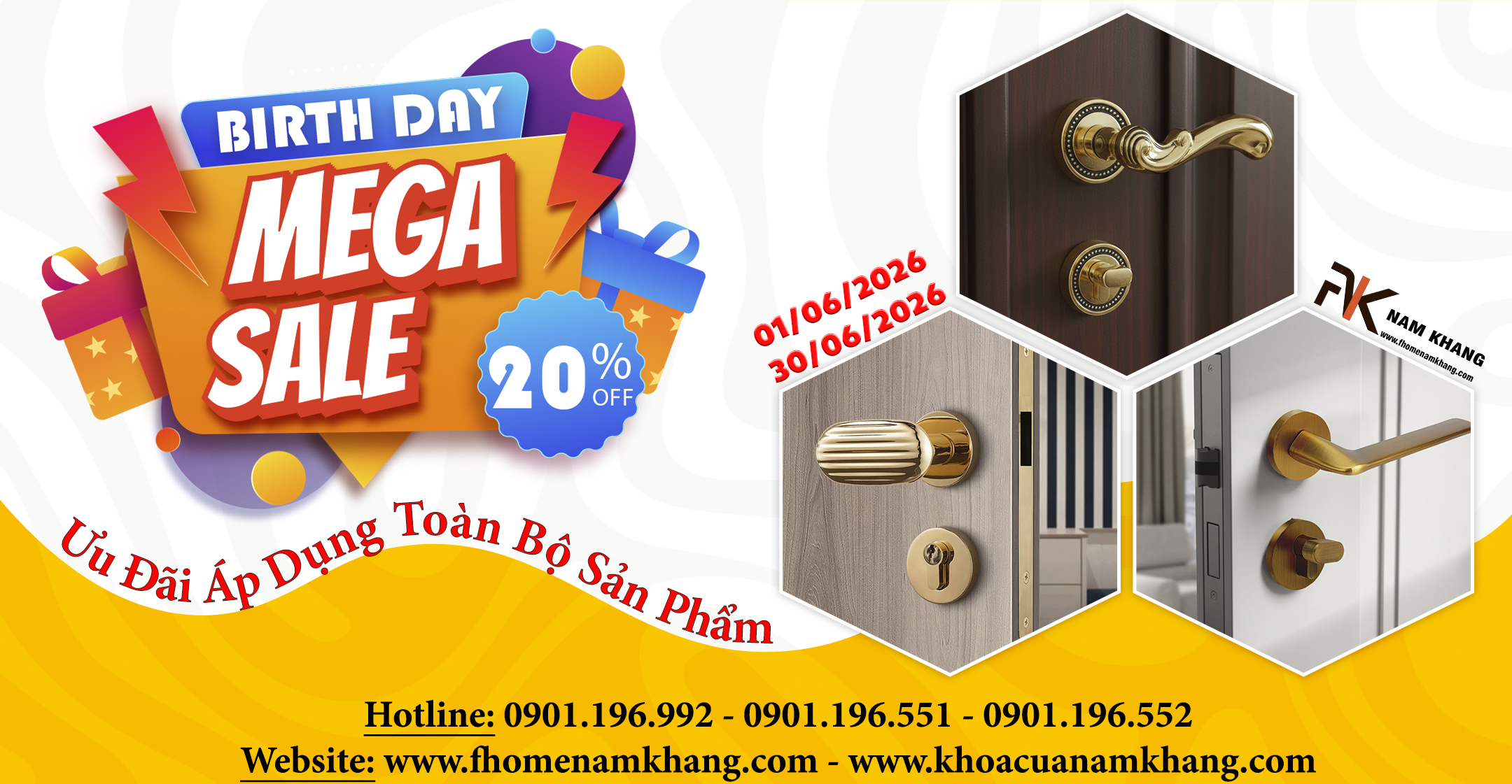 Khóa cửa cao cấp FHOMENAMKHANG