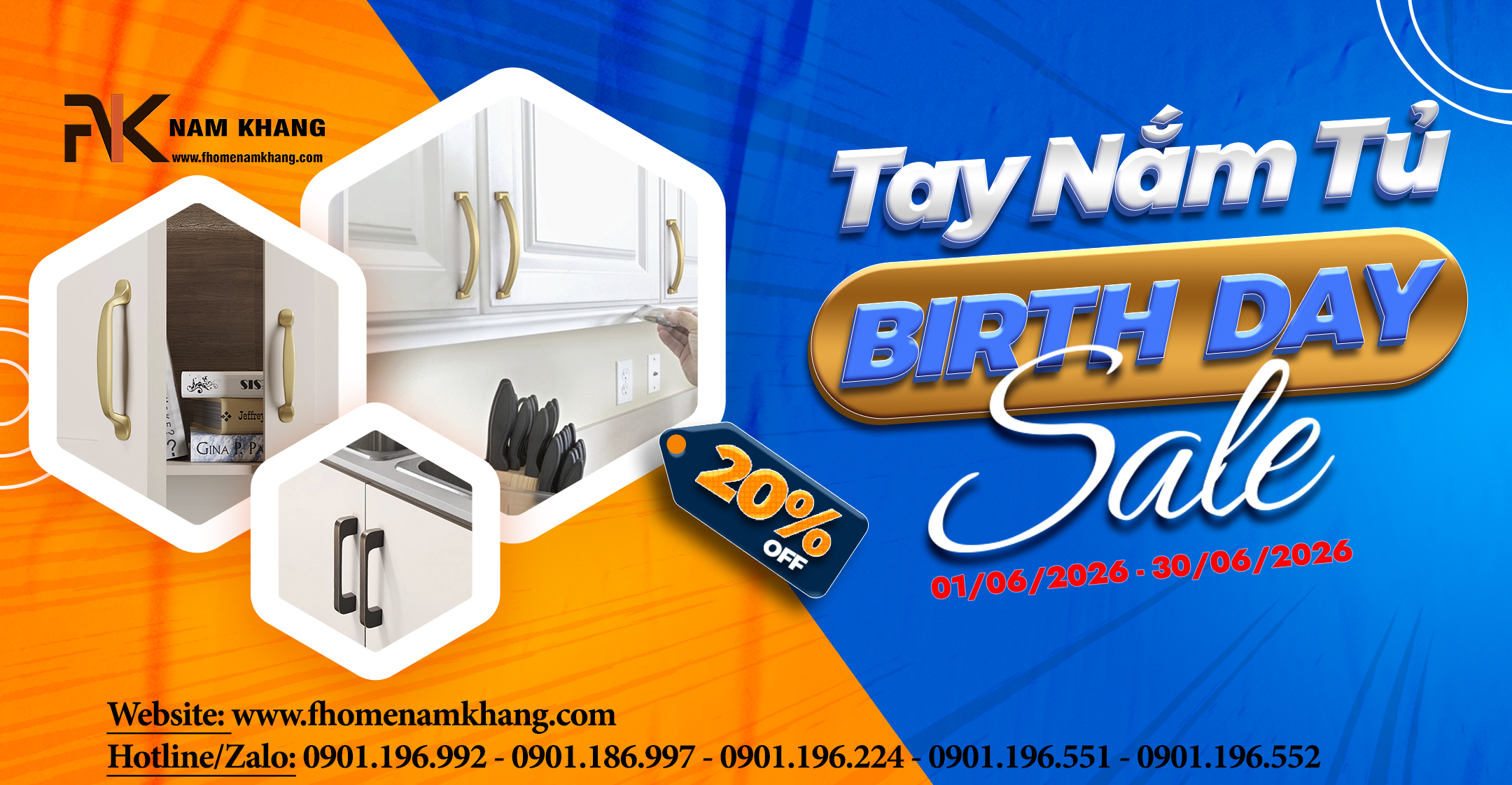 Tay nắm cửa tủ bằng đồng FHOMENAMKHANG