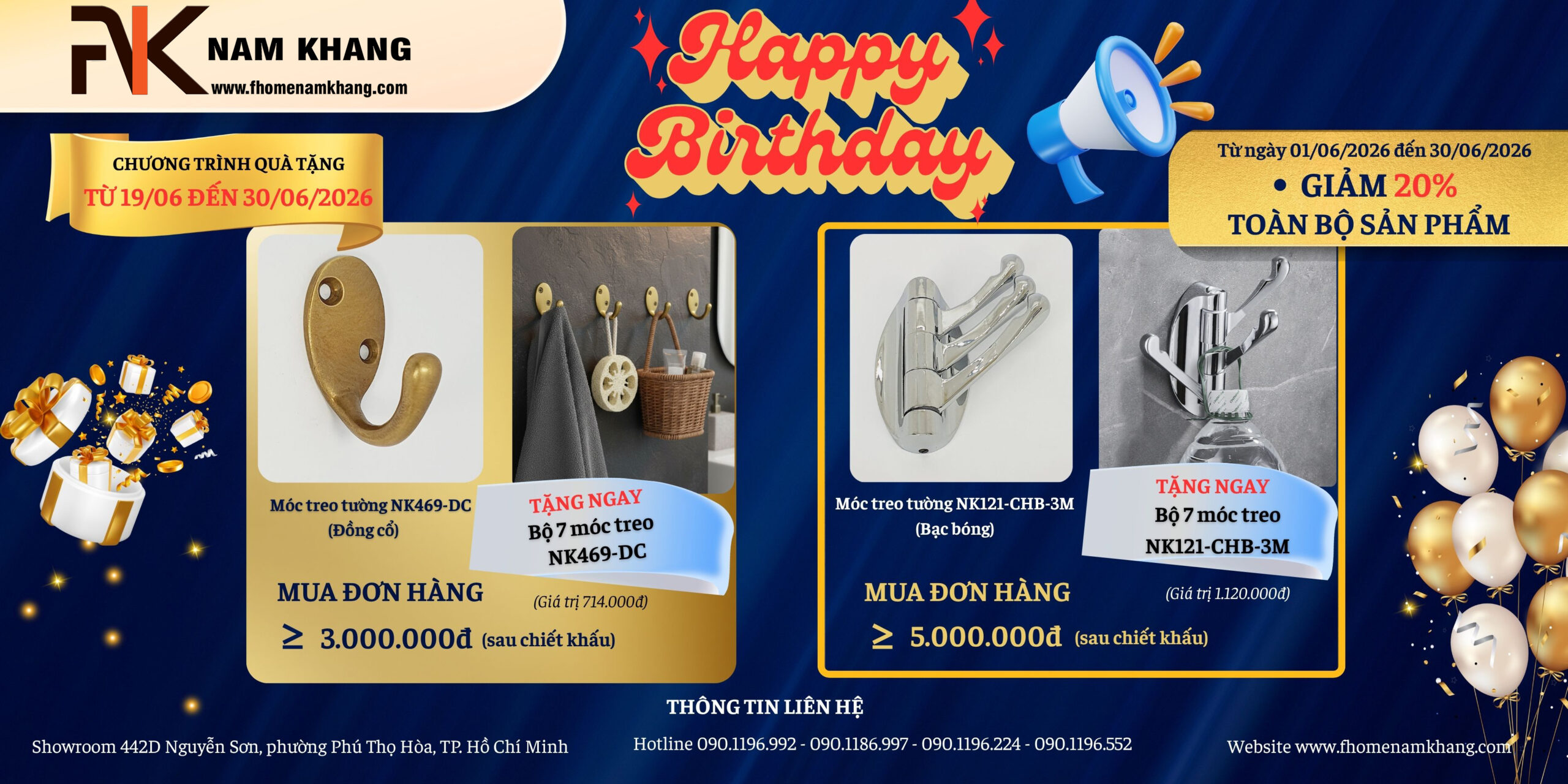 Tay nắm tủ F-Home Nam Khang