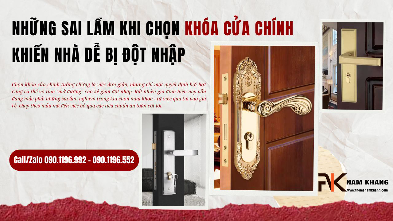 Những sai lầm khi chọn khóa cửa chính khiến nhà dễ bị đột nhập