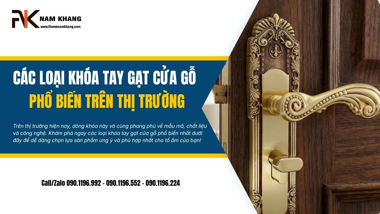 Các loại khóa tay gạt cửa gỗ phổ biến trên thị trường Các loại khóa tay gạt cửa gỗ phổ biến trên thị trường