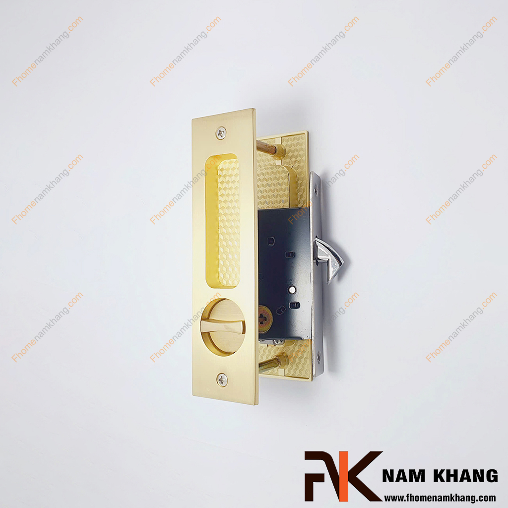 Khóa âm cửa lùa màu vàng mờ NK568HV-VM Khóa cửa lùa màu vàng mờ NK568H-VM FHOMENAMKHANG