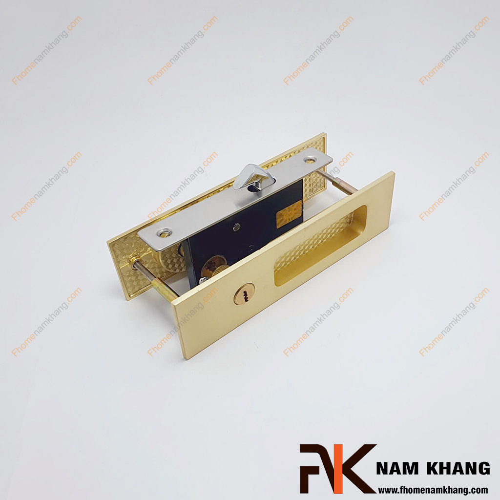 Khóa âm cửa lùa màu vàng mờ NK568HV-VM Khóa cửa lùa màu vàng mờ NK568H-VM FHOMENAMKHANG