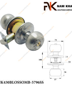 Khóa cửa tay nắm tròn NK430BLOSSOMB-5796SS FHOMENAMKHANG